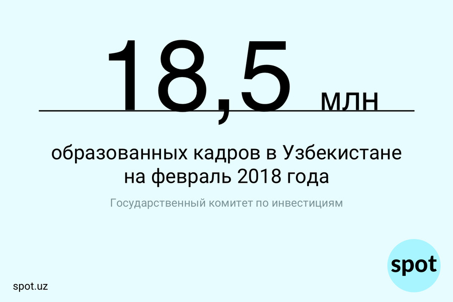 Цифра: сколько образованных кадров в Узбекистане