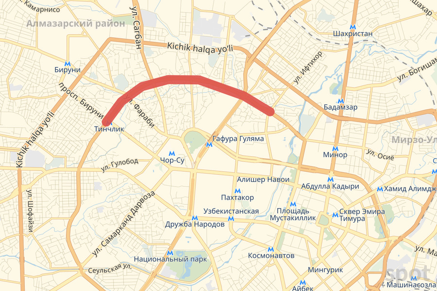 Метро тинчлик в ташкенте карта