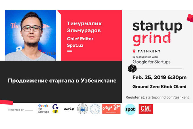 25 fevralda bo&rsquo;lib o&rsquo;tadigan Startup Grind&rsquo;ga ro&rsquo;yxatga olish jarayoni boshlandi