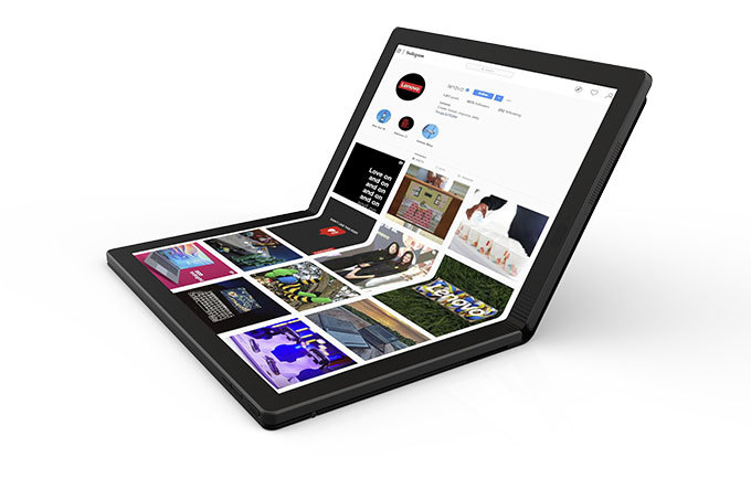 Lenovo показала первый ноутбук со складным экраном (видео)