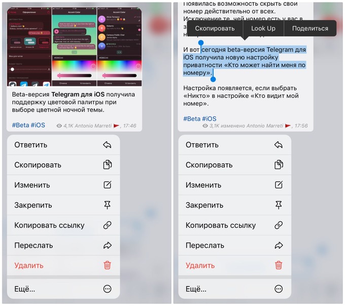 Темы для телеграмма ios