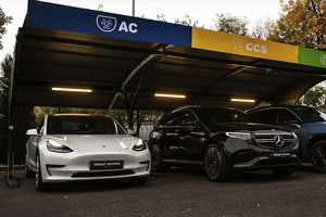 Фото: Makro установила первую станцию для электромобилей в Ташкенте