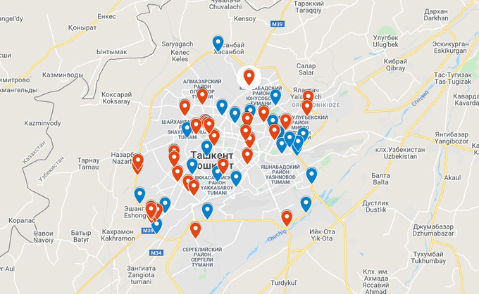 Гугл карта ташкента