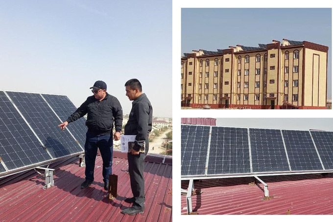 В Каракалпакстане на домах начали устанавливать фотопанели