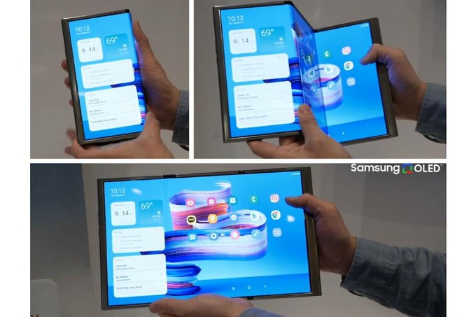 Samsung представила планшет, складывающийся втрое