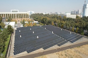 Energetika vazirligi binosida quyosh fotoelektr stansiyasi ishga tushirildi