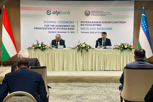 OTP Bank подписал с Узбекистаном договор о покупке 75% «Ипотека-банка»