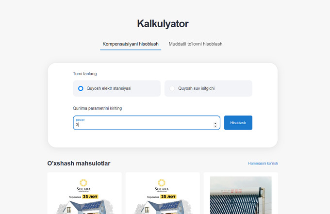 energetika, qo‘llanma, quyosh elektr stansiyasi