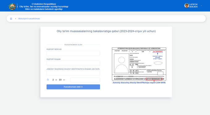 otm, ruxsatnoma, ruxsatnoma olish, ta'lim
