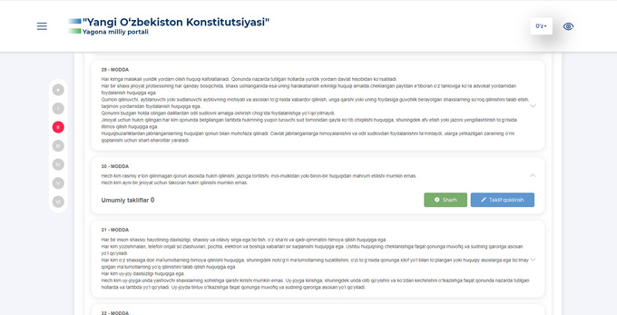 konstitutsiya, portal, taklif