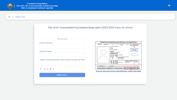 mandat, uzmbm, otm, 2023-2024, qabul, natijani aniqlash