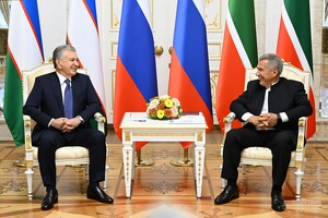 Shavkat Mirziyoyev Tatariston raisi Rustam Minnixanov bilan muzokara olib bordi