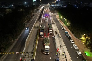 Toshkent aeroporti yaqinidagi ko‘prik tanklar bilan sinovdan o‘tkazildi