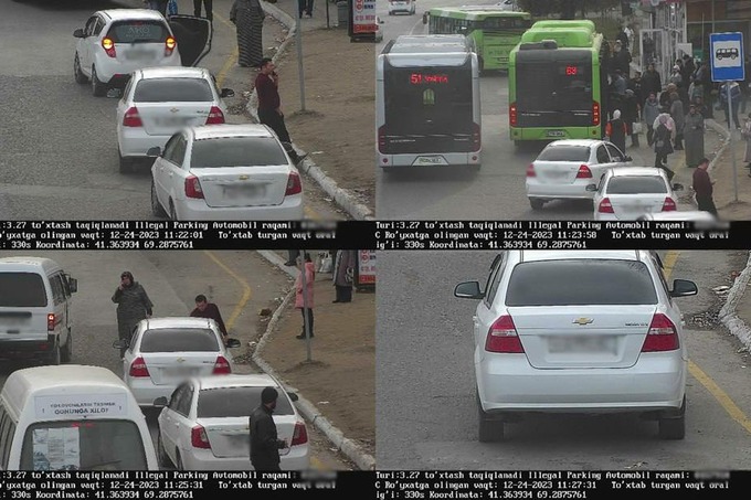 Toshkentda videokameralar bir kunda avtobus yo‘laklarida to‘xtab turgan 175ta avtomobilni aniqladi