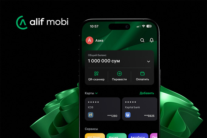Alif Mobi вошел в топ-5 популярных приложений в Узбекистане