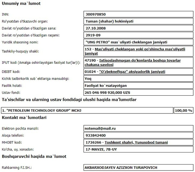 ung petro, приватизация