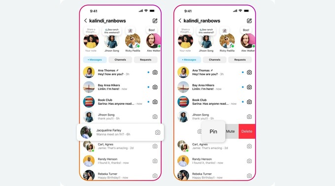 instagram, shaxsiy xabar