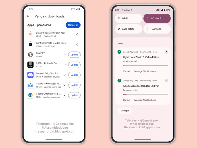 android, bir vaqtda, ilovalar, yuklab olish