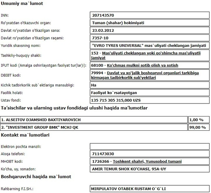 ауга, приватизация, ташкент