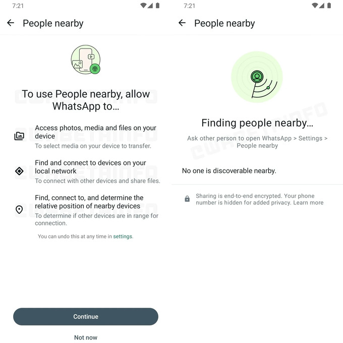 fayl almashish, oflayn, whatsapp
