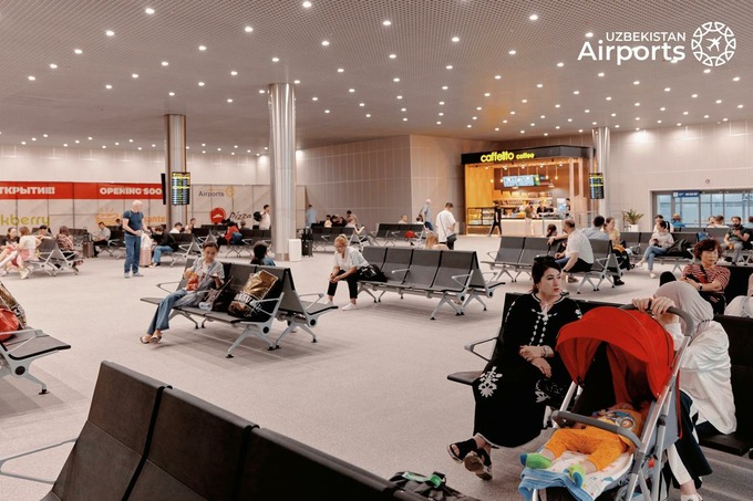 uzbekistan airports, аэропорт ташкента, зона ожидания, общепит