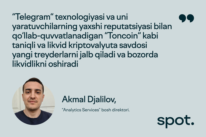 kripto birja, kripto-aktivlar, toncoin, uznex