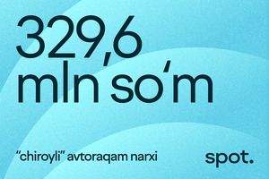 Auksionda “chiroyli” avtoraqam qariyb 330 mln so‘mga sotildi