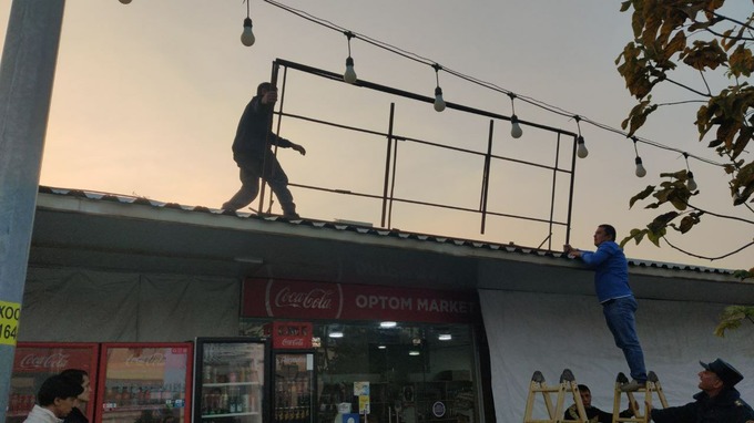 незаконная реклама, рейд, ташкент