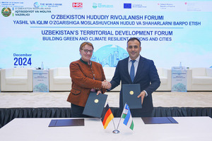 GIZ O‘zbekistonga yashil master-rejalarni ishlab chiqishga 9 mln yevro grant ajratadi