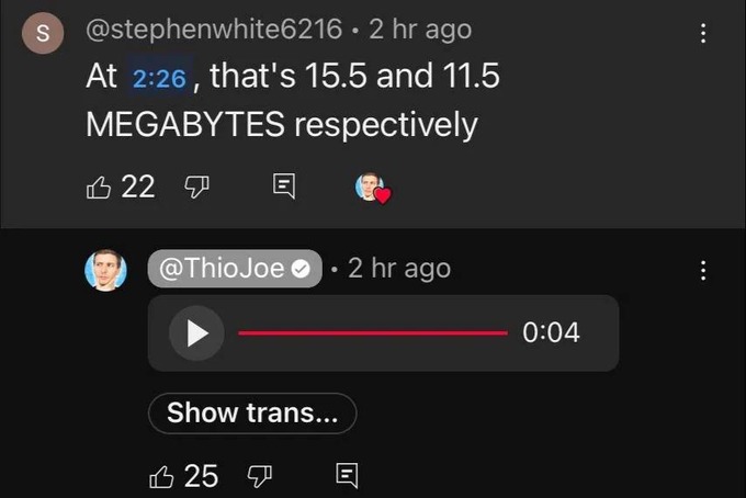 funksiya, ovozli izoh, youtube