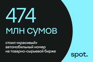 «Красивый» автономер продали за 474 млн сумов