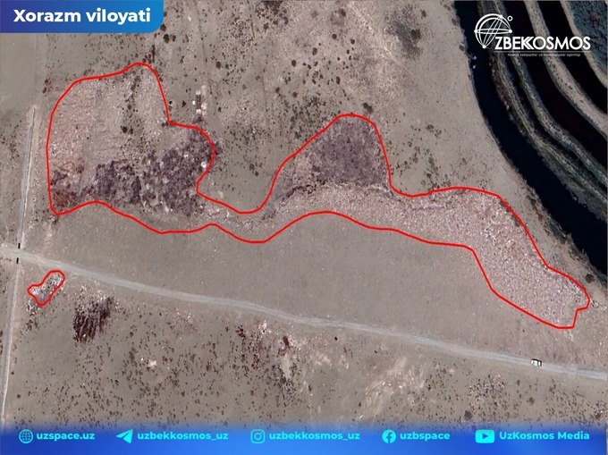 мусорный полигон, отходы, узбеккосмос, экология