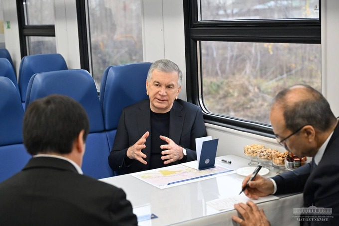 poyezd qatnovi, prezident, renovatsiya, temir yo'l, toshkent-xojikent, yashil makon