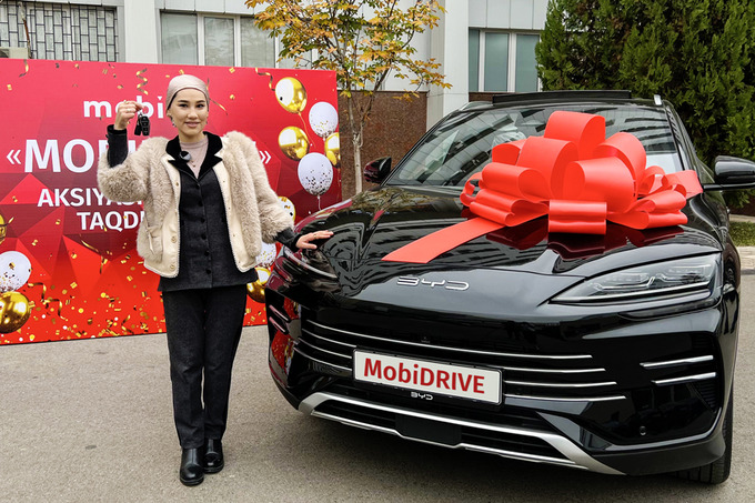 Мечты становятся реальностью: абонент Mobiuz выиграла автомобиль BYD