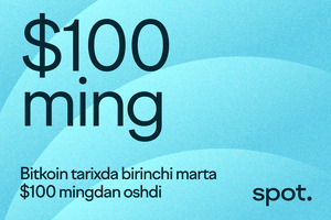Bitkoin kursi birinchi marta $100 mingdan oshdi