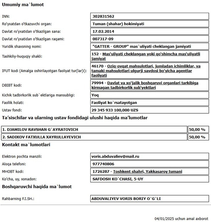 auksion, toshkent shahri, yer maydoni, Valid Trading