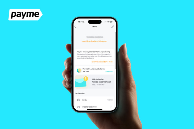 payme ilovasi yangi xavfsizlik darajasiga o‘tmoqda