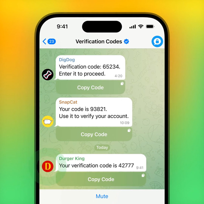 telegram, yangilanish
