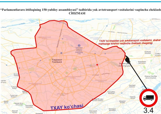 cheklovlar, toshkent shahri, transport, transport harakati, yuk avtomobili