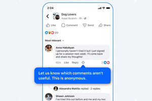 Facebook izohlardagi dizlayk funksiyasini sinovdan o‘tkazmoqda