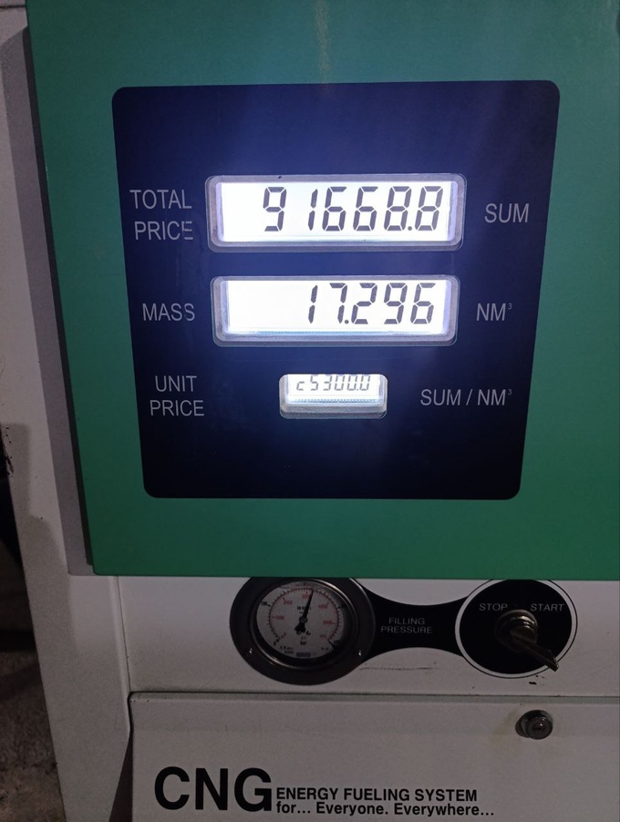 agtksh, metan, narxlar, zapravka