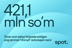 Auksionda eng qimmat “chiroyli” avtoraqam 421,1 mln so‘mga sotildi