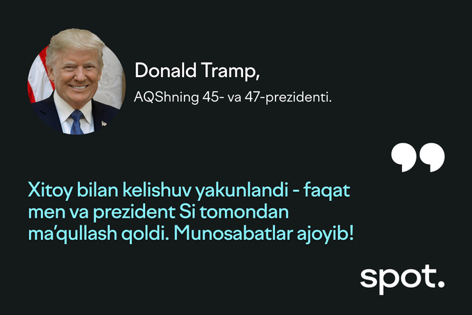 aqsh, donald tramp, savdo kelishuvi, xitoy