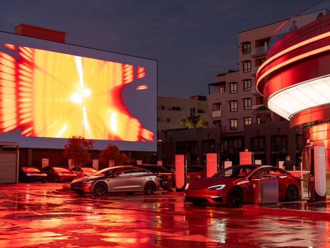 los-anjeles, restoran, tesla