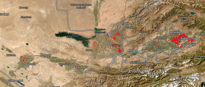 o‘zbekkosmos, qonun buzilishi, monitoring, ekologiya