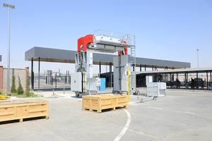 Navoiy chegara postiga avtomobillarni skanerlovchi inspeksion ko‘rik majmuasi o‘rnatilmoqda