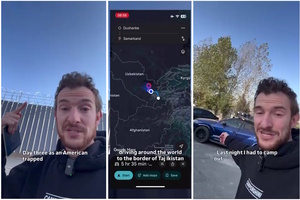 Американский блогер Camperghini три дня не мог выехать из Узбекистана из-за проблем с оплатой сбора