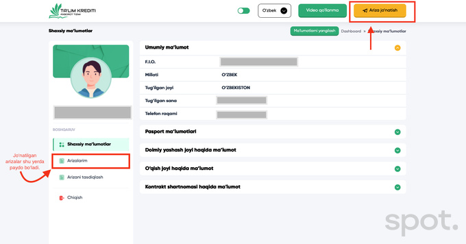 qo'llanma, talaba, ta’lim krediti