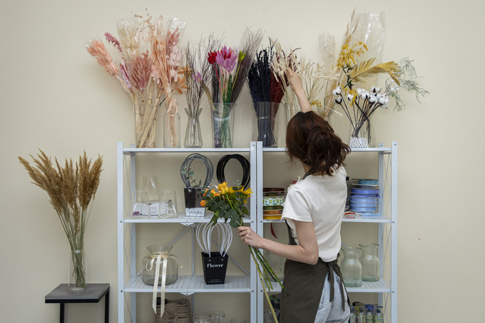 предпринемательство, свой бизнес, цветочный магазин