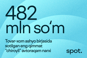 Auksionda “chiroyli” avtoraqam 482 mln so‘mga sotildi